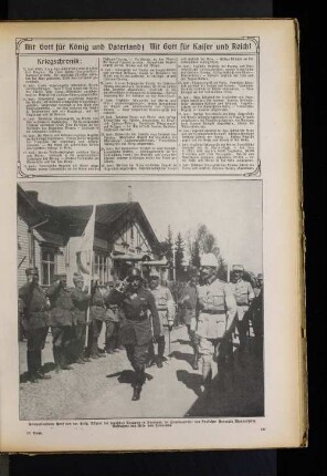 Generalleutnant Graf von der Goltz, Führern der deutschen Truppen in Finnland, im Hauptquartier des finnischen Generals Mannerheim.