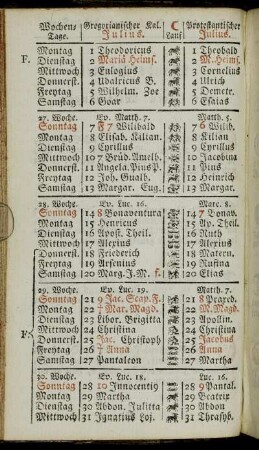 Julius. - December, oder Christmonat,[...]