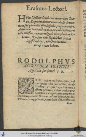 Erasmus Lectori
