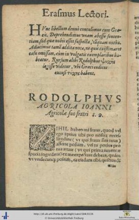 Erasmus Lectori