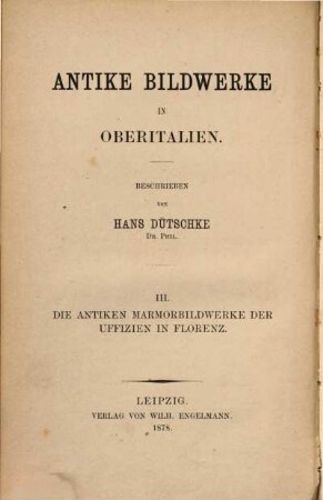 Antike Bildwerke in Oberitalien, 3