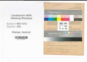 Entnazifizierung Heinrich Krampe , geb. 08.10.1887 (Landwirt)