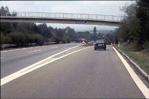 Ausfahrt Nord von Fahrbahn Nord (Lörrach Richtung AD Weil am Rhein)