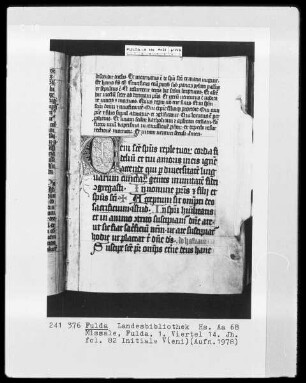 Missale — Initiale V (eni), Folio 1verso