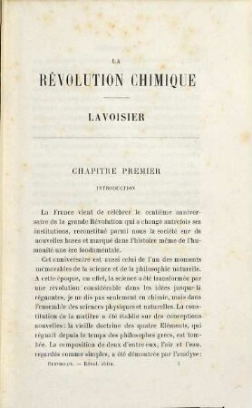 La révolution chimique: Lavoisier : ouvrage suivi de notices et extraits des registres inédits de laboratoire de Lavoisier