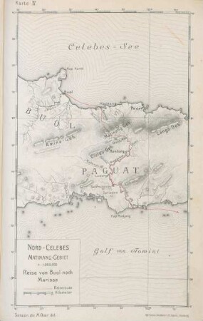 Karte IV. Nord-Celebes Matinang-Gebiet