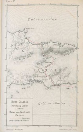 Karte IV. Nord-Celebes Matinang-Gebiet