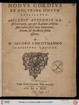 Nodus gordius ex doctrina sinuum explicatus