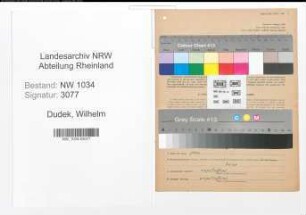 Entnazifizierung Wilhelm Dudek , geb. 26.03.1908 (Stabsfeldwebel)