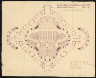 Jahrhunderthalle, Breslau Akustikgutachten: Breslauer Messe AG Südosthalle: Querschnitt