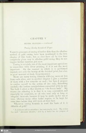Chapter V Silver Printing - continued