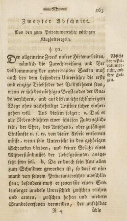 Zweyter Abschnitt. Von den zum Privatunterrichte nöthigen Klugheitsregeln.