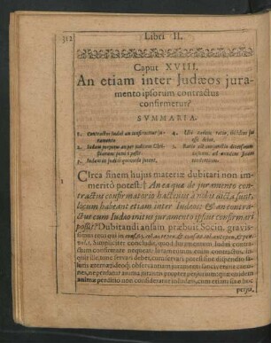 Caput XVIII. An etiam inter Judaeos iuramento ipsorum contractus confirmetur?