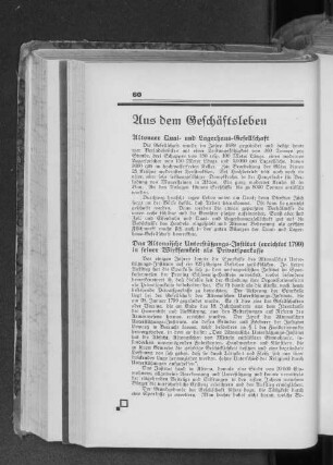 Aus dem Geschäftsleben