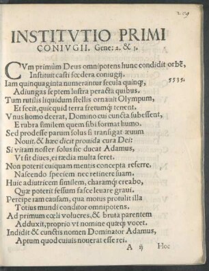 Institutio Primi Coniugii.