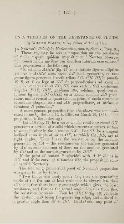 On a theorem on the resistance of fluids.