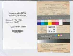 Entnazifizierung Josef Huenerbein, geb. 25.07.1893 (Ministerialdirigent)