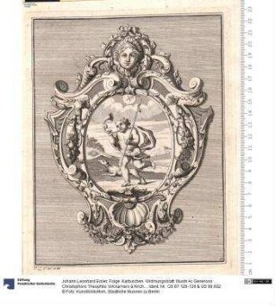 Folge: Kartuschen. Widmungsblatt: Illustri Ac Generoso ... Christophoro Theophilo Volckamero à Kirchensittenbach ... has Artis suae primitis, Menses XII ... dedicat ... Joh: Leonhardus Eysler ... Joh: Christoph Weigel excudit, H. Bölmann. fecit.