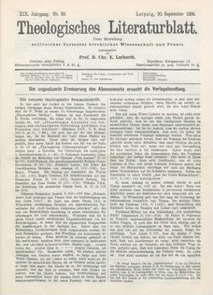 457-461 Die neueste theologische Sammelschrift