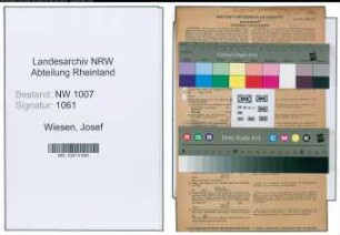 Entnazifizierung Josef Wiesen , geb. 16.02.1891 (Beamter)