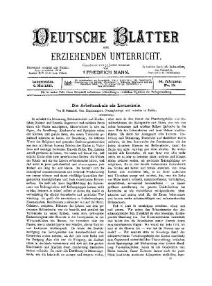 Die Arbeitsschule als Lernschule : (Fortsetzung)