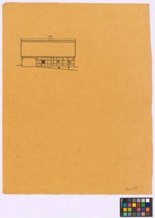 ohne Ort: unbekanntes Haus. Haupthaus (Längs-Ansicht)