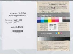 Entnazifizierung Heinz Arnold, geb. 10.02.1915 (Dolmetscher)