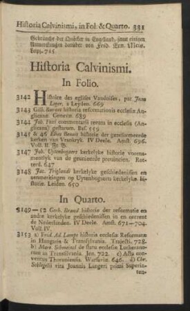 Historia Calvinismi