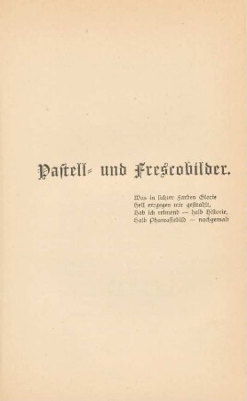 Pastell- und Frescobilder