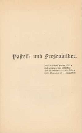 Pastell- und Frescobilder