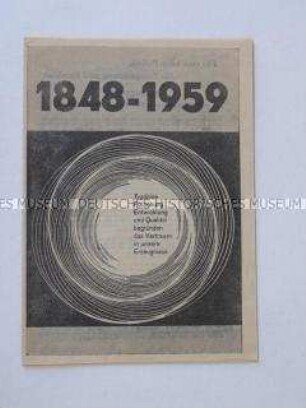 Kommunistische Tarnschrift mit dem Manifest der KPD aus dem Jahr 1959 im Umschlag einer Werbeschrift