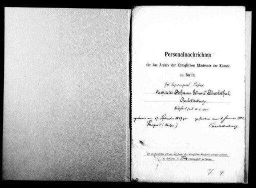 Jacobsthal, Eduard Johann - Architekt 1894 - Februar - 20