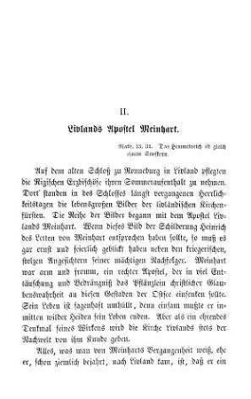 II. Livlands Apostel Meinhart