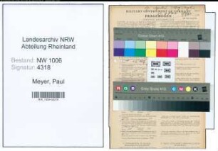 Entnazifizierung Paul Meyer , geb. 22.10.1902 (Zollsekretaer)