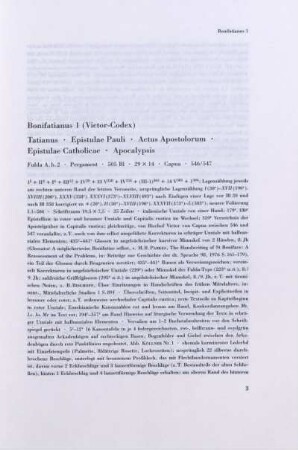 Bonifatianus 1 (Victor-Codex). Tatianus, Epistulae Pauli, Actus Apostolorum, Epistulae Catholicae, Apocalypsis