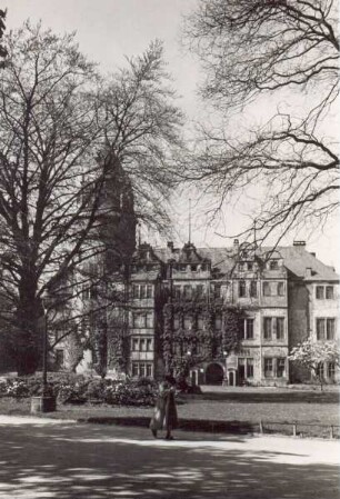 Schloss, Vorderansicht. Detmold. Schlossplatz. Papierabzug