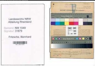 Entnazifizierung Bernhard Fritzsche , geb. 21.03.1905 (Lehrer)
