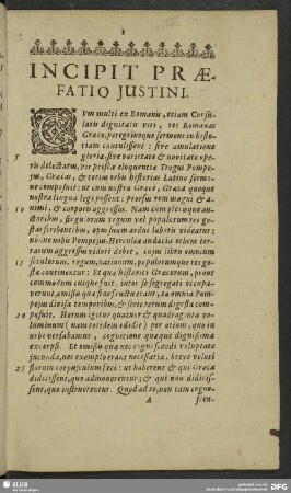 Incipit Praefatio Iustini