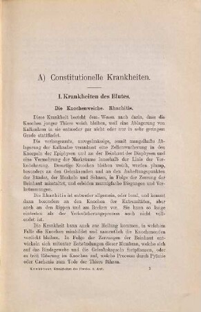 Die Krankheiten des Hundes und deren Behandlung : für Thierärzte, Hundezüchter, Jäger und Hundeliebhaber