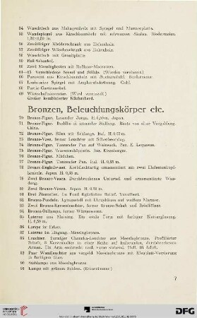 Bronzen, Beleuchtungskörper etc. (Nr. 70-91)
