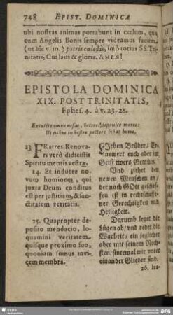 Epistola Dominica XIX. Post Trinitatis, Ephes. 4. à v. 23-28