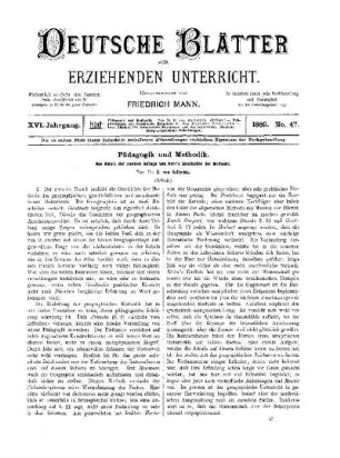 Pädagogik und Methodik : (Schluss)
