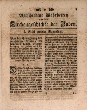 Ausführliche Beweisgründe von Verschiedenen Wahrheiten aus der Kirchengeschichte der Juden, 2