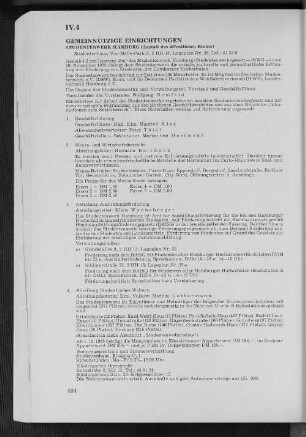 IV.4 Gemeinnützige Einrichtungen