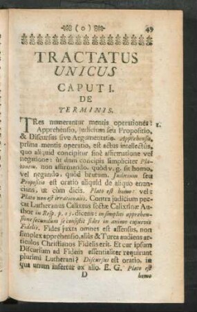 Caput I. De Terminis