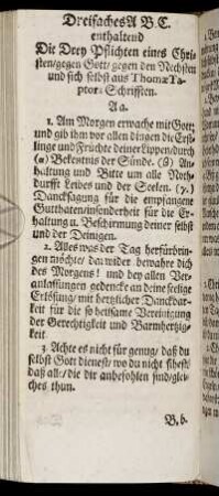Dreifaches ABC.