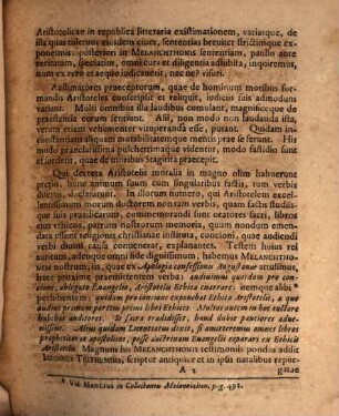 Ivdicivm Qvod De Aristotelis Philosophia Morali Tvlit In Apologia Confessionis Avgvstanae Philippvs Melanchthon, [1]