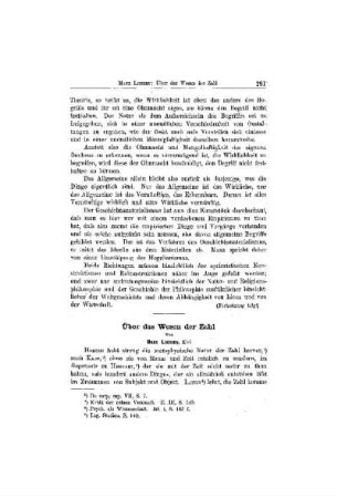 Über das Wesen der Zahl
