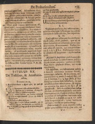 Titulus XX. De Testibus, & Attestationibus