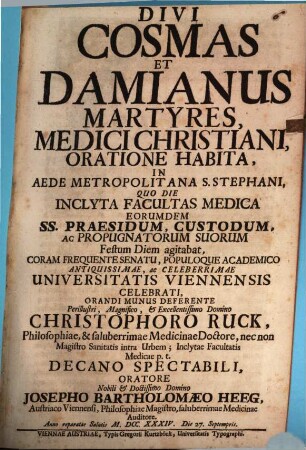 Divi Cosmas et Damianus Martyres, medici christiani